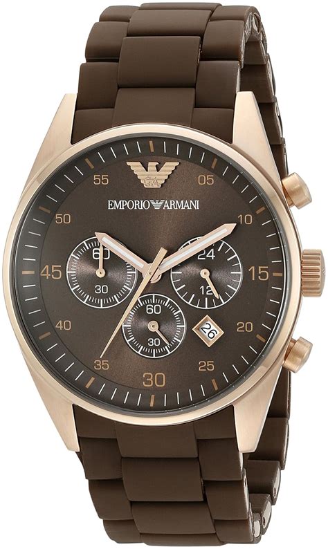 emporio armani brown watch